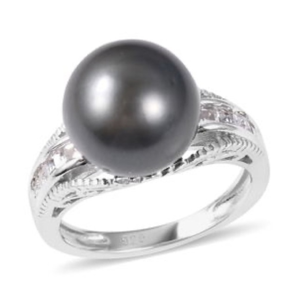 Genuine Tahitian Cultured Pearl Ring 11-12 mm,